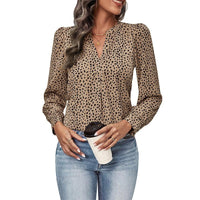 Wild West Leopard Print Top – Trendy Long Sleeved Cowgirl Top for Stylish Women