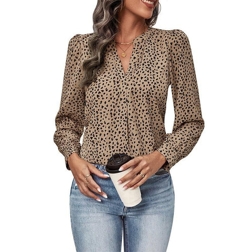 Wild West Leopard Print Top – Trendy Long Sleeved Cowgirl Top for Stylish Women