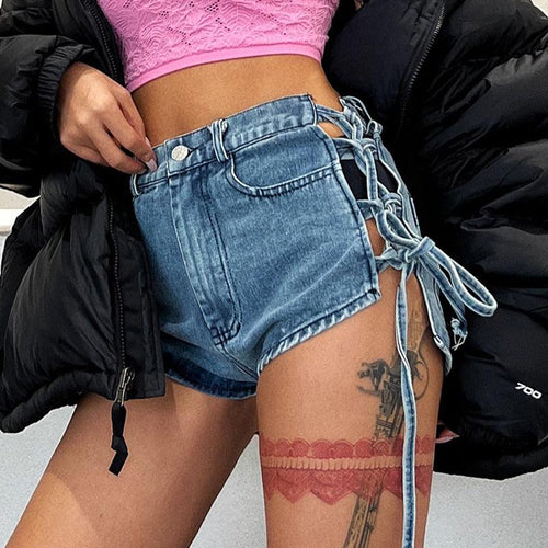 Sexy Western High-Waisted Denim Shorts – Comfortable & Stylish Light Blue Denim Shorts