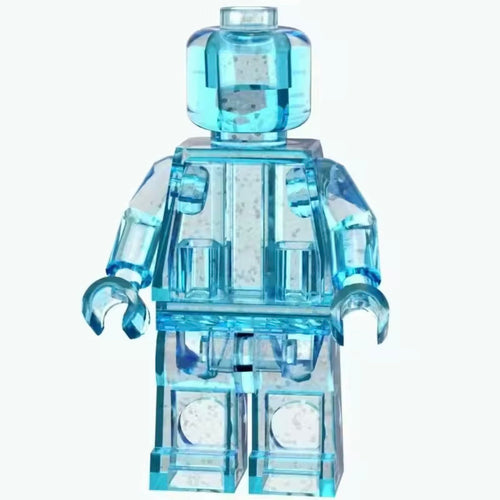 Set of 12 Transparent Brick Figures – Clear Brick Figures (Adult Builds & Display-Grade)