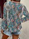 Boho Paisley V-Neck Long Sleeved Shirt