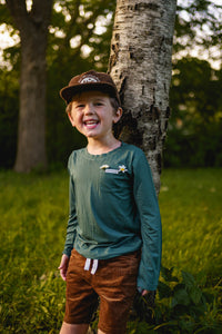 Hunter green bamboo nature is my playground Keep the Littles Wild