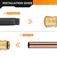 30 Pcs 1" Press x 1" Female Brass Adapter (Lead Free)