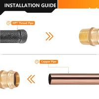 1/2" Press x 1/2" Male Brass Adapter (Lead Free) Plumbingsell