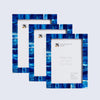 Blue Picture Frame Set of 3 | Classic Collection | Fits 5x7 Photos