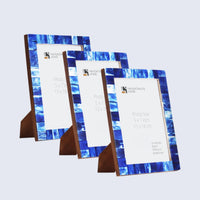 Blue Picture Frame Set of 3 | Classic Collection | Fits 5x7 Photos