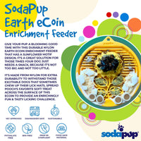 Earth eCoin Nylon Lick Mat for Dogs | USA Made Enrichment Toy | SodaPup