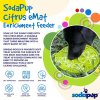 Citrus Design eMat - Enrichment Lick Mat For Dogs and Cats - with Suction Cups | USA Made