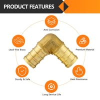 30 Pcs PEX-B Crimp Elbow 1/2" PEX x 1/2" PEX (Lead Free)