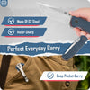 The Wrangler Folding Pocket Knife Giftset for Men and Women (Silver and Red)