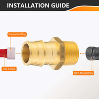 30 Pcs PEX A Expansion 3/4" PEX x 1/2" Male Threaded F1960 Adapter Wholesale