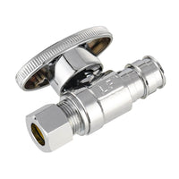 10 Pcs 1/2" PEX Expansion x 3/8" OD Compr. Straight Stop Valve, 1/4 Turn (Lead Free) Plumbingsell