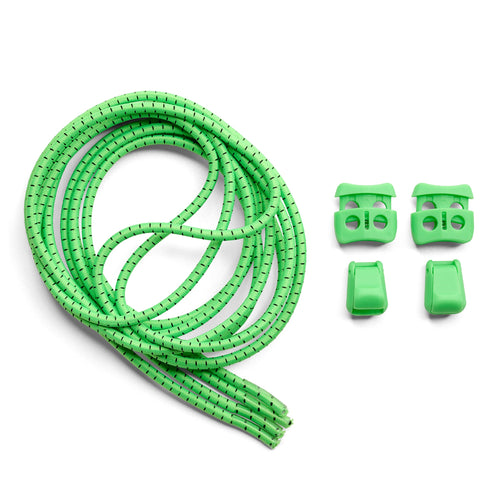 Green Quick Lock No Tie Elastic Shoelaces The Original Stretchlace