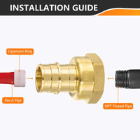 PEX A Expansion 3/4" PEX x 3/4" Female Threaded F1960 Adapter (Lead Free)