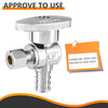 1/2" PEX Crimp x 1/4" OD Compr. Angle Stop Valve, 1/4 Turn (Lead Free)