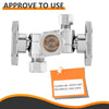 5/8" ODx 3/8" OD Compr. x 1/4" OD Compr. Dual Stop Valve, 1/4 Turn (Lead Free) Plumbingsell