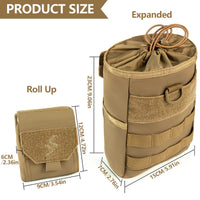 Tactical Dump Pouch Molle Storage Bag Tactical Waist Bag, Drawstring Folding Magazine Dump Bag