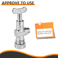 5/8" OD Compr. x 3/8" OD Compr. Loose Key, 1/4 Turn (Lead Free)