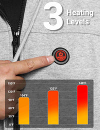 ANTARCTICA GEAR Heated Hoodie Sweater for Men with 12V 20000mAh Battery Pack