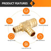 30 Pcs PEX-B Crimp 3/4" PEX x 1/2" PEX x 1/2" PEX Reducing Tee (Lead Free)