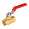 1/2" FNPT Ball Valve, Red (Lead Free)