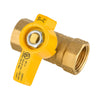 10 Pcs 3/4" FNPT Gas Valve, Yellow