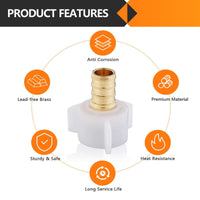 30 Pcs PEX-B Crimp 3/4" x 3/4" Female NPT Swivel Adapter (Lead Free)