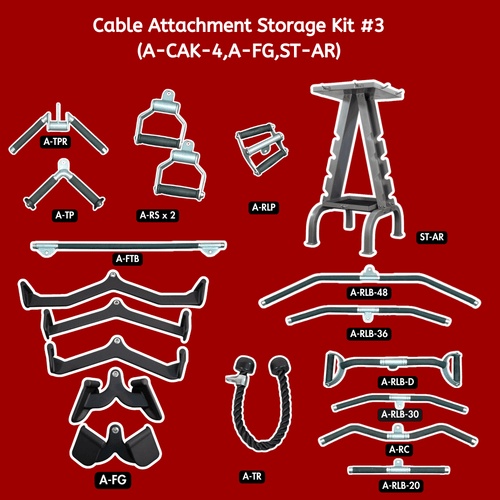 Ultimate Cable Attachment and Storage Kit - #3 - Muscle D Fitness