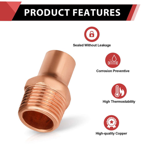 10 Pcs 2" C X MNPT Copper Male Adapter at Wholesale Price