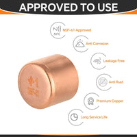 30 Pcs 1" Solder Copper Pipe End Cap (Plug) at Wholesale Price