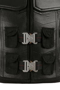 Handmade W Snipes Blade Vest Trinity Vampire Hunter Military Style Handmade Cosplay Costume Leather Vest