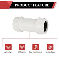 10 Pcs 4" PVC Compression Coupling