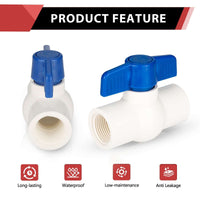 2" PVC Ball Valve, FPT Threaded, Sch. 40