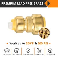 3/4" x 1/2" Push Fit Coupling