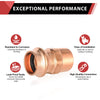 3/4" Press Copper x 3/4" Male Threaded Copper Adapter (Lead Free)