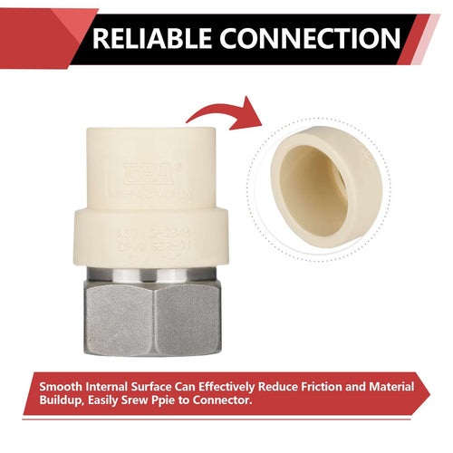 3/4" CPVC x Female Stainless Steel Adapter (Lead Free)