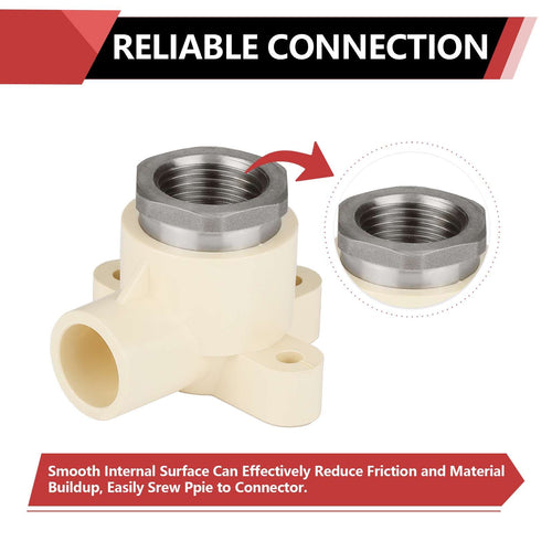 1/2" CPVC x Female NPT (Stainless Steel) Drop-Ear Elbow