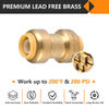 1/2" x 1/2" Push Fit Coupling