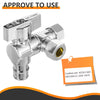 10 Pcs 1/2" Pex-a Expansion (F1960) Inlet x 3/8" OD Compr. x 3/8" OD Compr. Split, Angle Stop Valve, Quarter Turn (Lead Free) Plumbingsell