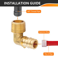 PEX A Expansion 1/2" PEX x 1/2" Male NPT Elbow (Lead Free) Plumbingsell
