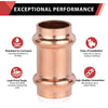 3/4" Copper Press Coupling NO Stop (Lead Free) Plumbingsell