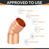 30 Pcs 1" 45º Copper Elbow at Wholesale Price
