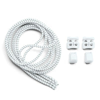 White Quick Lock No Tie Elastic Shoelaces The Original Stretchlace