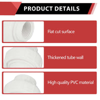 10 Pcs 1-1/2" PVC FIP Union