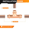 Pro 10 Pack 1/2" Press Copper Tee