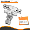 10 Pcs 1/2" PEX Expansion x 1/2" PEX Expansion x 3/8" OD Compr. Tee Stop Valve, 1/4 Turn (Lead Free) Plumbingsell