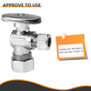 1/2" Nominal (5/8" OD) Compr. x 3/8" OD Compr. Angle Stop Valve, 1/4 Turn (Lead Free) Plumbingsell