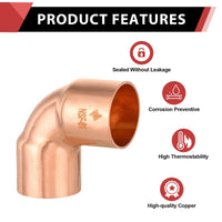 10 Pcs 2" 90º Short Radius Copper Elbow at Wholesale Price