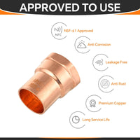 30 Pcs 1/2" C x 3/4" FNPT Copper Female Adapter at Wholesale Price