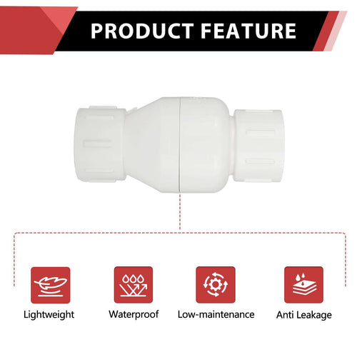 1-1/2" PVC In-Line Check Valve